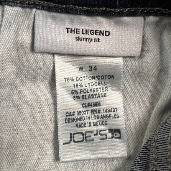 Joe’s Jeans The Legend Skinny Fit Men’s Jeans Levy Wash 28.5” Inseam Size 34 - Picture 7 of 11